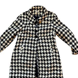 Coldwater Creek midi coat houndstooth size 14 womenโs /winter coat/Plus/wool